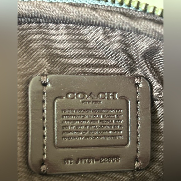 COACH Prairie Rivets Suede & Pebble Leather Crossbody/Wristlet in Heather Grey - Picture 9 of 9